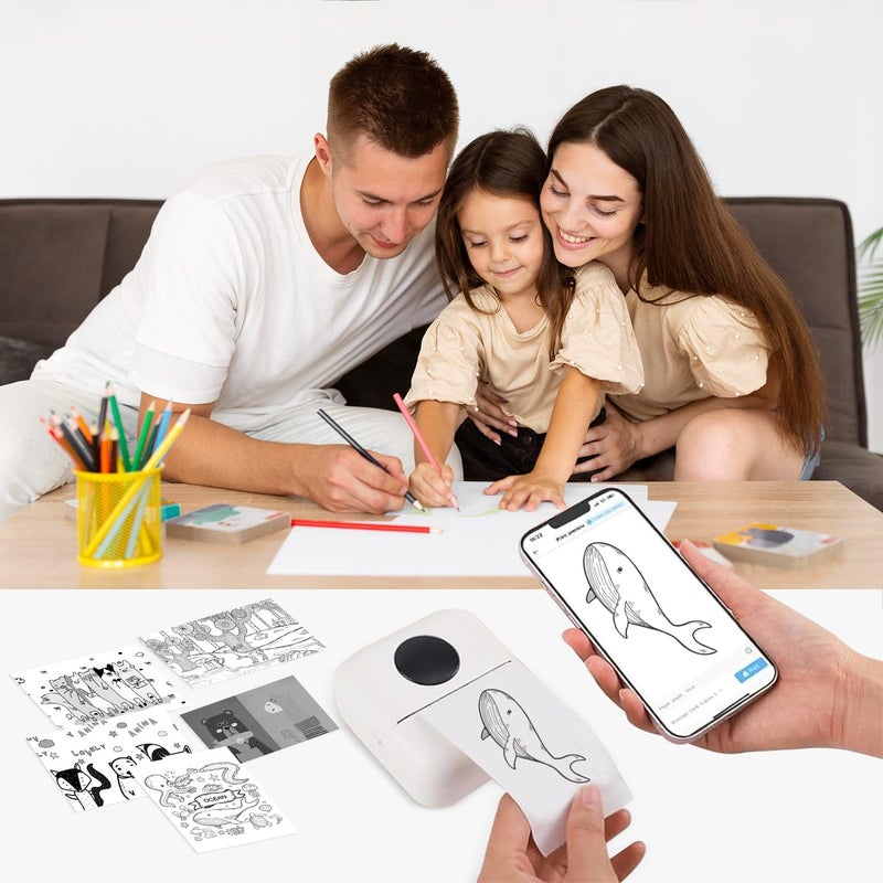 fannster White self-adhesive thermal paper (50mm x 3.5m, 5 rolls) Compatible for Phomemo M02/T02/P2S/M03/M04S & Vretti TP2/TP6 printers. Glossy printable sticker paper, suitable for notes, lists, and stickers - Image 5